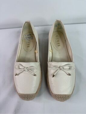 GUESS Cream Bow Espadrille Loafers Size 5.5